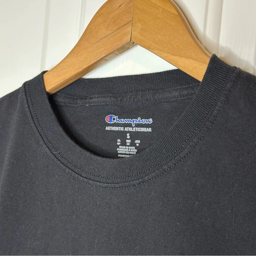 RARE Vintage McDonald’s Malibu x Champion Black T-Shirt Sz S Indie Skater Grunge - Picture 5 of 6